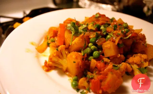 Cena stasera: Cavolfiore-Curry di patate (aloo Gobhi)