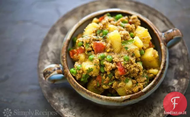Tacchino macinato al curry con patate