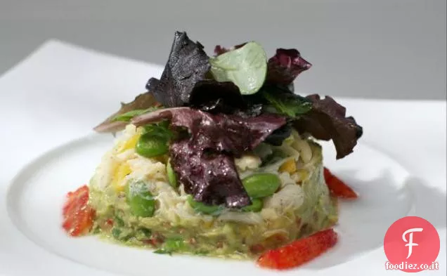 Insalata di granchio e guacamole
