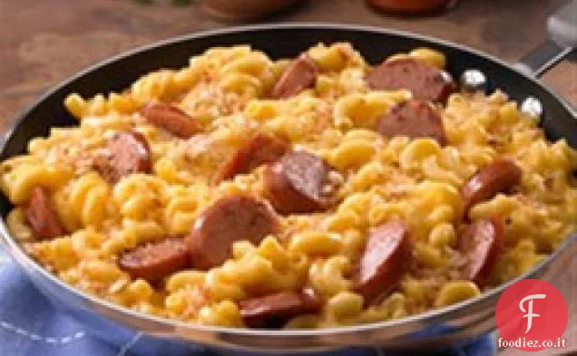 Padella Mac e formaggio & Kielbasa