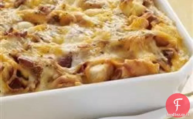 Formaggio pancetta e uovo Brunch Casseruola