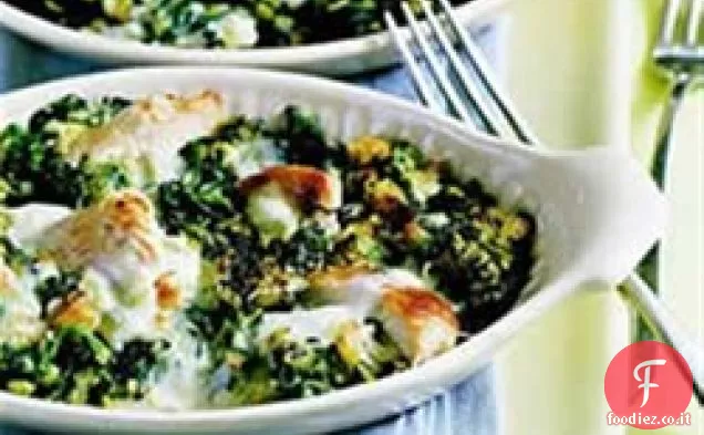Casseruola di pollo e spinaci