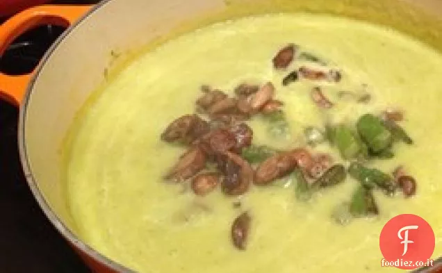 Crema di asparagi e zuppa di funghi