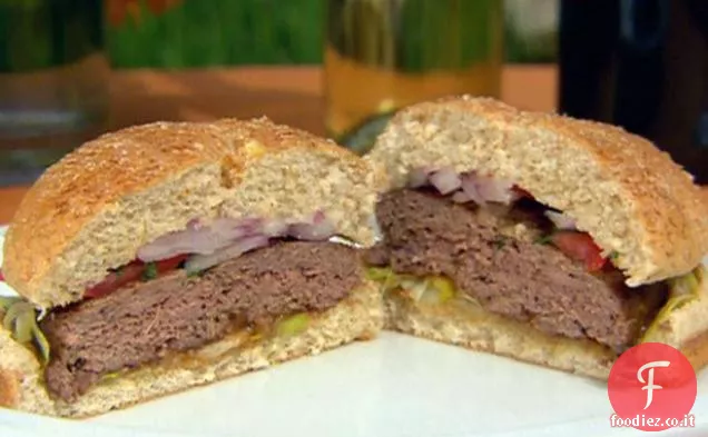 Hamburger Masala con salsa piccante di tamarindo e cipolla rossa-Gusto alla menta