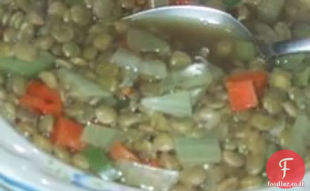 Zuppa di verdure piccante di lenticchie