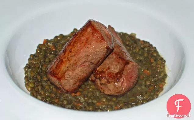 Filetto di Cinghiale Mignon e Lenticchie Affumicate