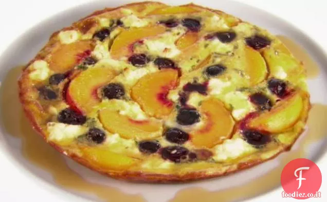 Frittata con Pesche e Ciliegie