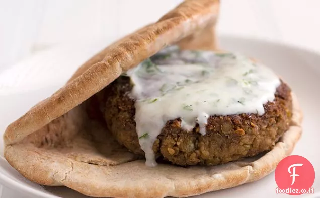 Hamburger speziati di lenticchie e noci