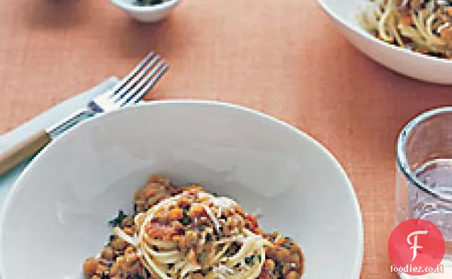 Lenticchie-salsa di pomodoro