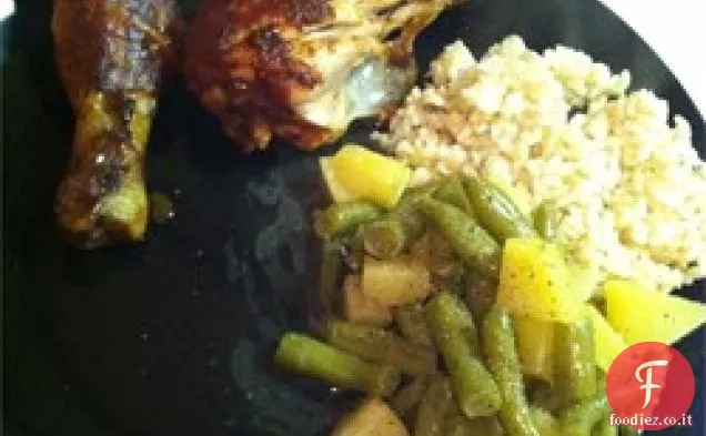Bacchette di pollo barbecue forno
