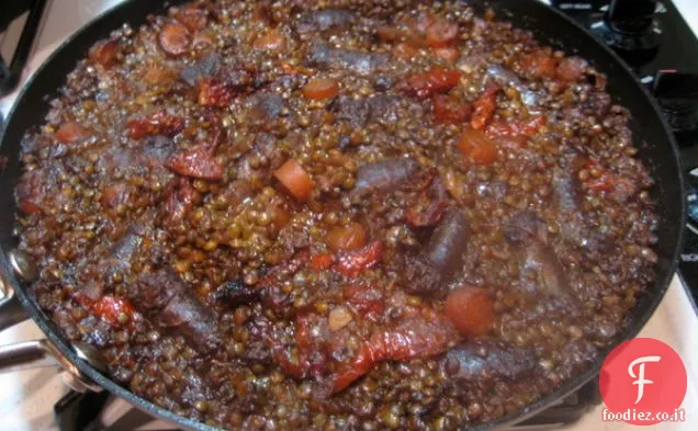 Salsiccia di Merguez con Lenticchie francesi