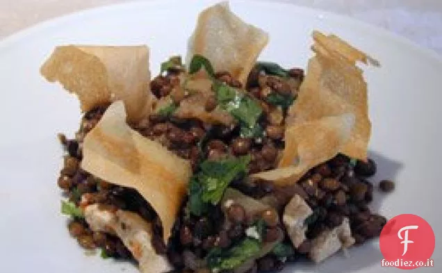 Insalata di lenticchie di mele e cumino