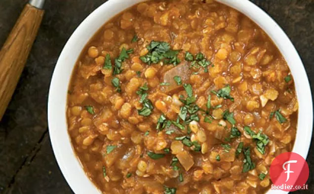 Stufato di lenticchie rosse etiopi piccanti