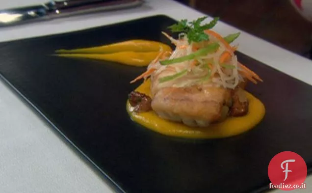 Brasato di Scoglio, Purea di Butternut, Gnocchi di Ricotta