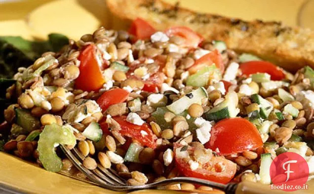 Insalata di lenticchie con formaggio Feta