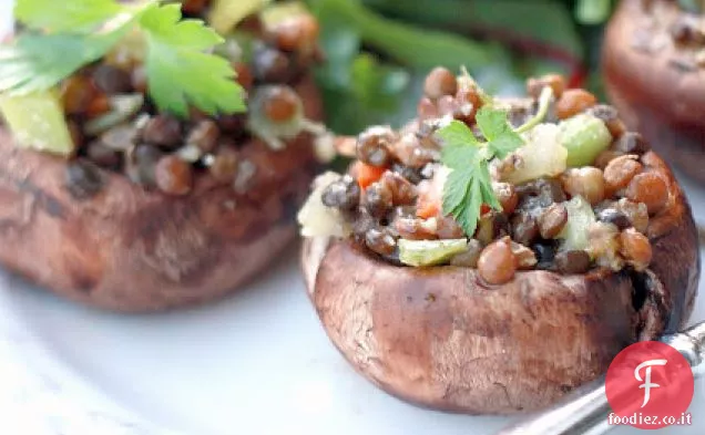 Funghi Portobello Ripieni di Lenticchie