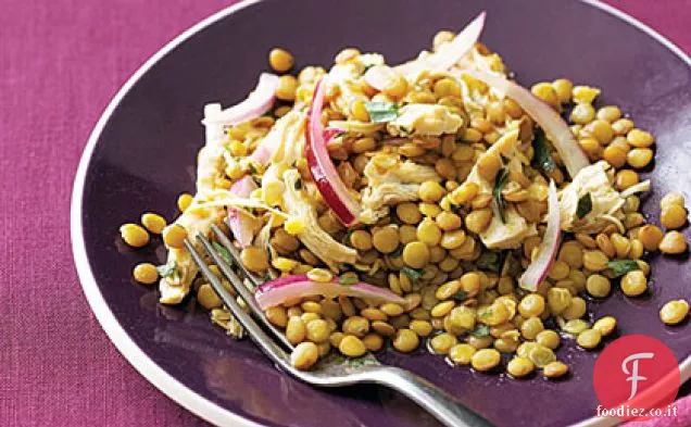 Insalata di pollo e lenticchie