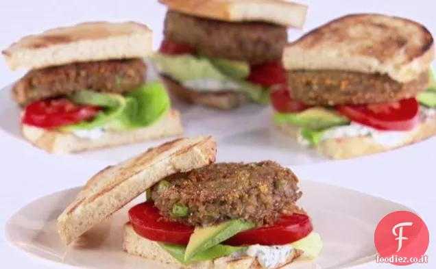 Hamburger di lenticchie con Maionese al limone e basilico