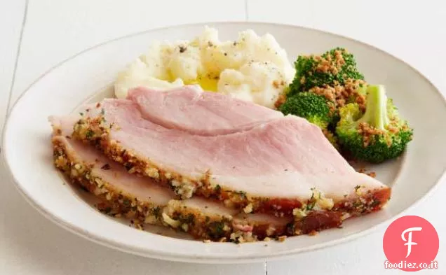 Doppia senape e prosciutto in crosta di erbe