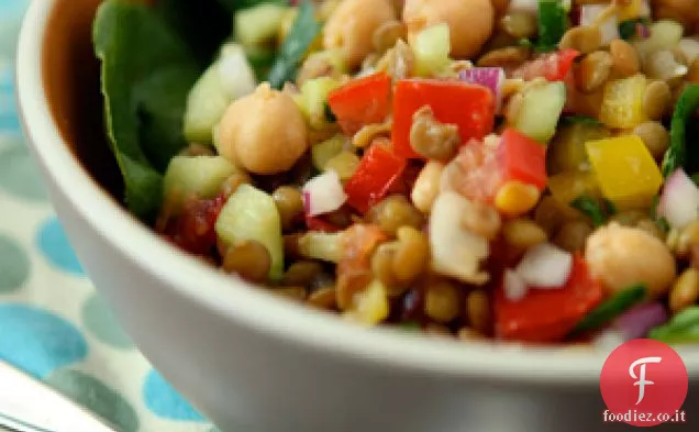 Insalata di lenticchie e verdure