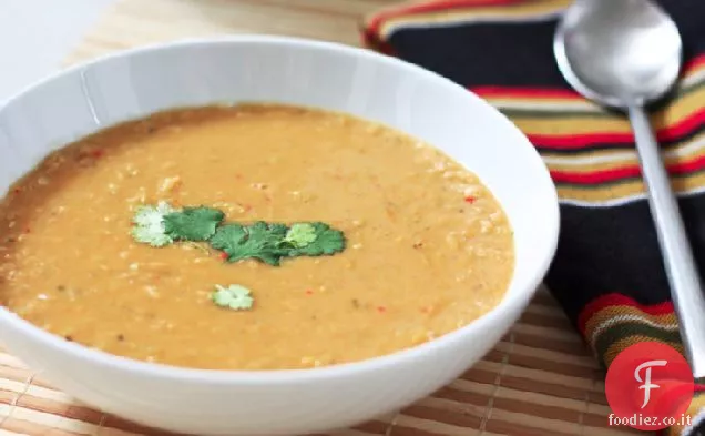 Ricetta zuppa di lenticchie di cocco speziato
