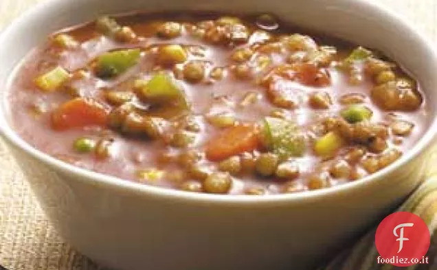 Zuppa di lenticchie abbondante-vegetariana
