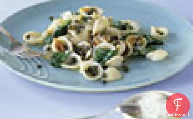 Orecchiette con Lenticchie, Cipolle e Spinaci