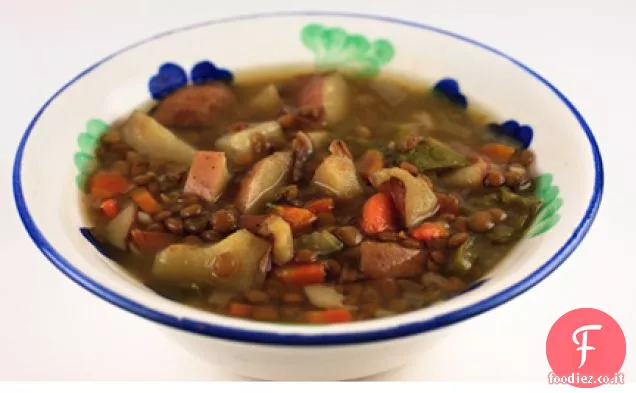 Lenticchie al curry e stufato di patate