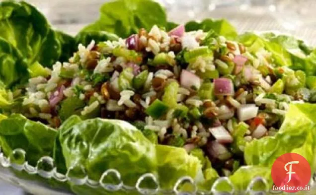 Ricetta insalata di riso lenticchie