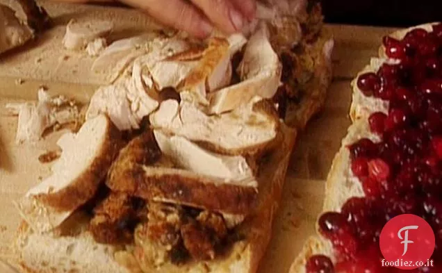 Tacchino, condimento e mirtilli Panini