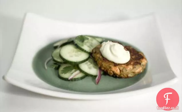 Torte di salmone asiatico con crema di sesamo - Wasabi