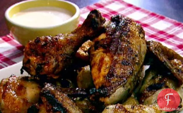 Pollo alla griglia con salsa BBQ Alabama bianco