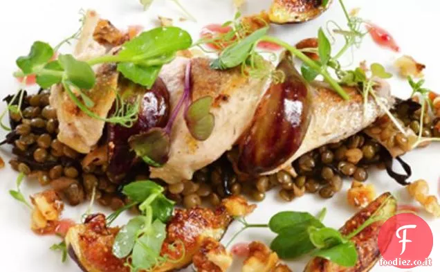 Pernice, Fichi e noci caramellate salate