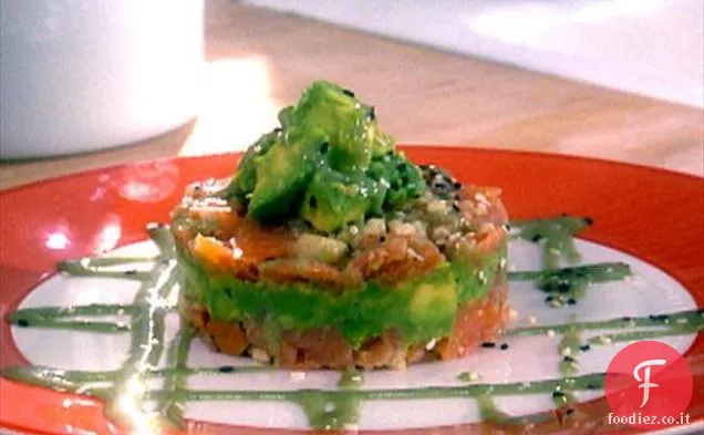 Salmone affumicato e avocado Tier
