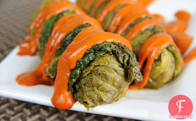 Involtini di cavolo brasato