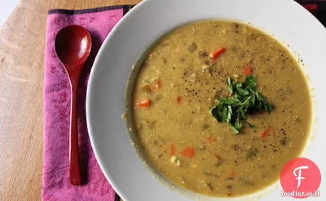 Zuppa di lenticchie di cocco al curry