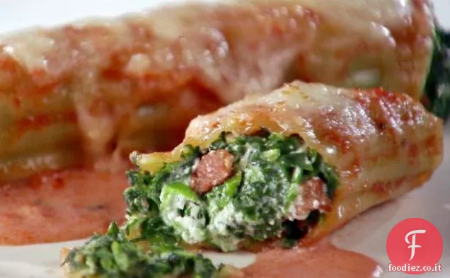 Pancetta e Formaggio Manicotti