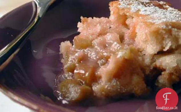 Torta di budino al rabarbaro