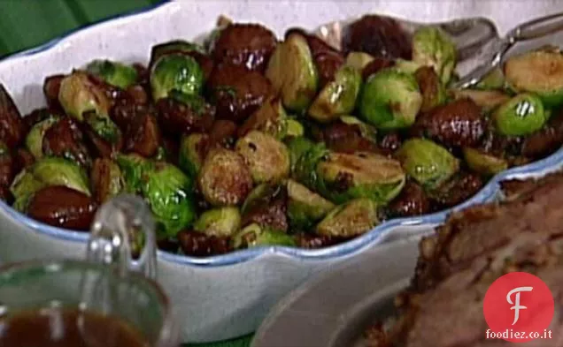 Cavoletti di Bruxelles sbollentati con castagne