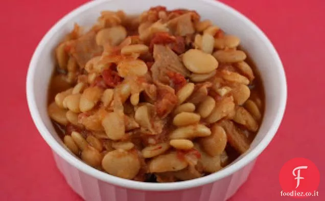Casseruola di fagioli di Lima Cassoulet Crockpot Ricetta