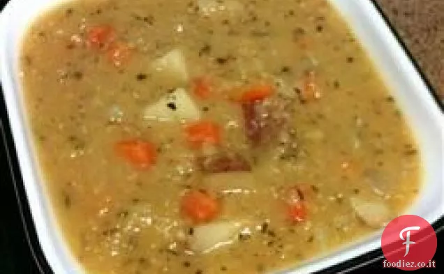 Zuppa di lenticchie di patate all'aglio (Vegan)