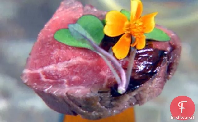 Filetto di manzo Bourbon con micro verdure