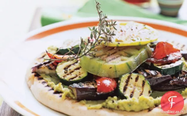 Focacce di verdure alla griglia ripiene di Zucchine, melanzane e