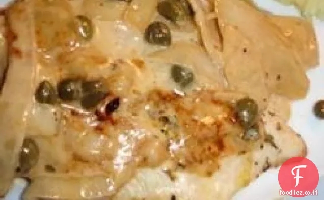 Pollo con burrosa salsa di crema di limone