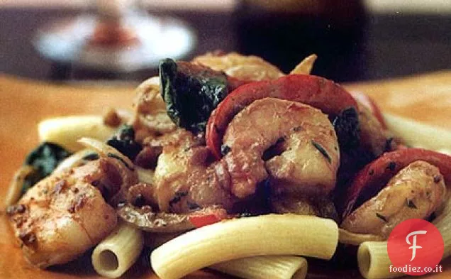 Pasta di nocciola con gamberetti