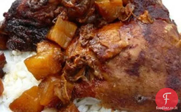 Prendere la notte Fuori Fornello lento ananas Pollo