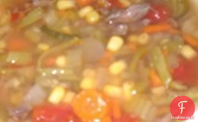 Deliziosa zuppa di verdure e manzo
