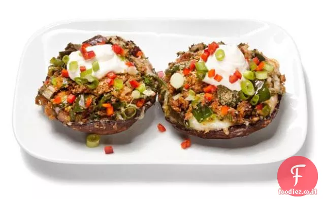 Formaggio e Cile-Funghi ripieni