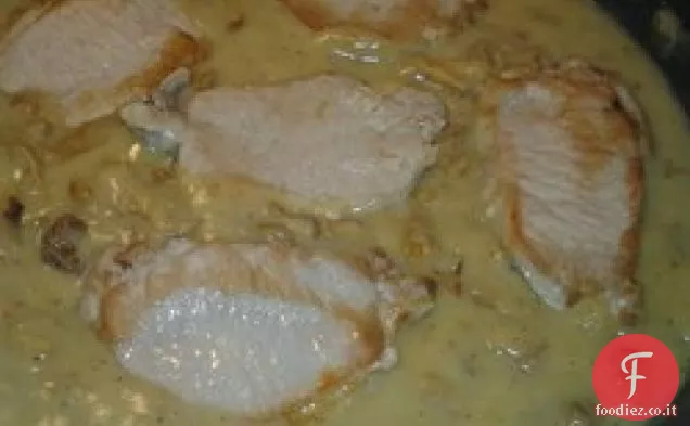 Costola di maiale in Finferli Sugo di funghi