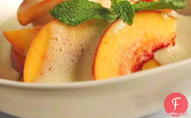 Pesche fresche con Sabayon